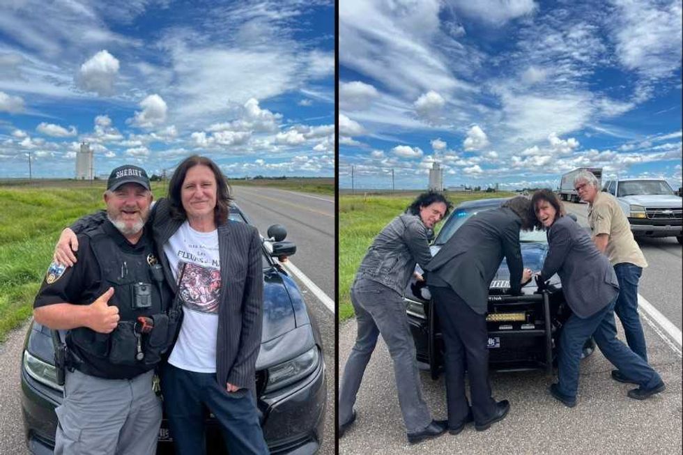 Kansas police pulled over an '80s pop icon for speeding and it turned into a hilarious photo shoot