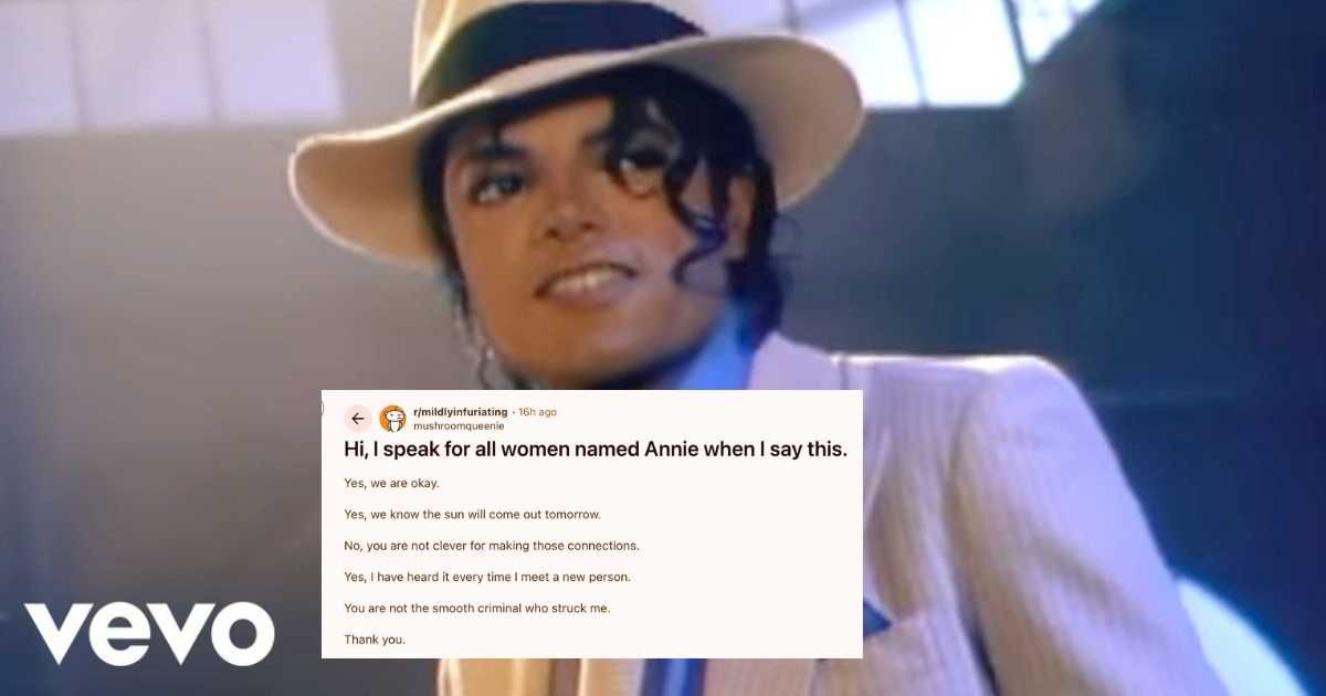 michael jackson, smooth criminal, annie, name jokes, annie are you okay