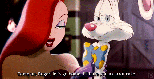 unlikely couple, roger rabbit, jessica rabbit, couples, fliriting