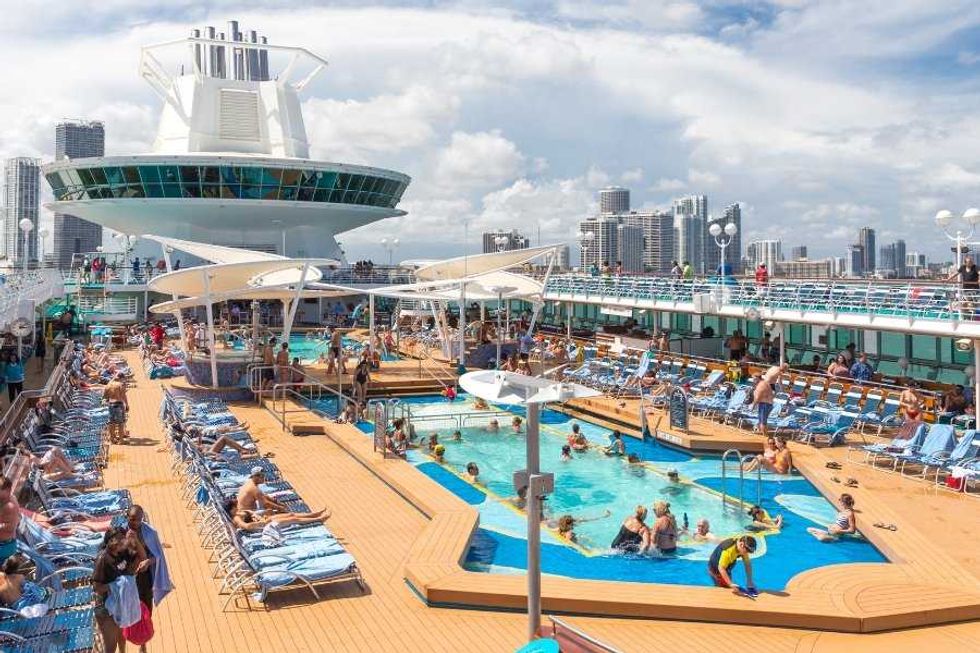 cruise ship, pool on a cruise ship, cruise ship living, cheaper than rent