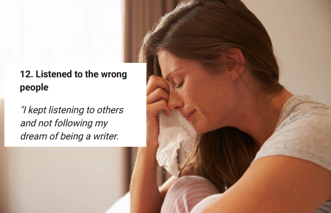 depression, milennial, regrets, upset woman, sad woman, advice