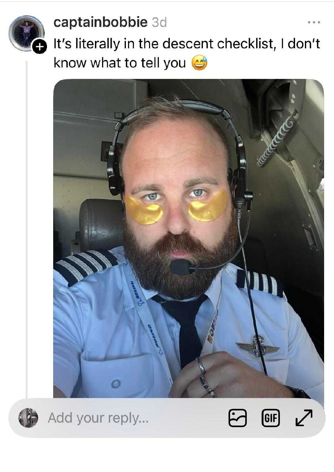 Captain Bobbie, collagen, skincare, beauty routines, pilot, flying, airline