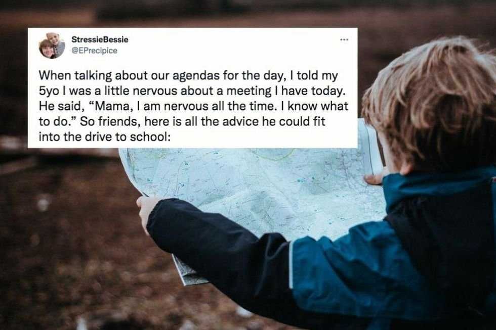 Adorable 5-year-old gives his mom 6 pieces of advice for her handling anxiety