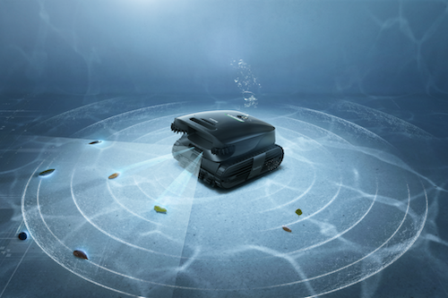 photo of Beatbot AquaSense X underwater and cleaning a pool