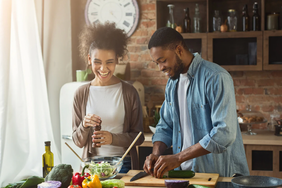 cooking at home, home cooked meals, cooking from scratch, eating out, saving money