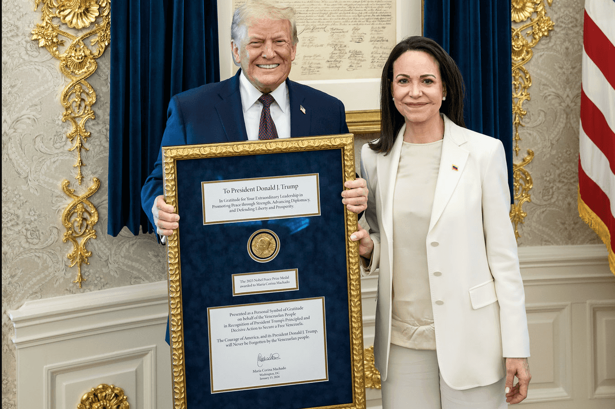 'Pathetic': Norwegians Furious After Machado Delivers Nobel Medal To Trump
