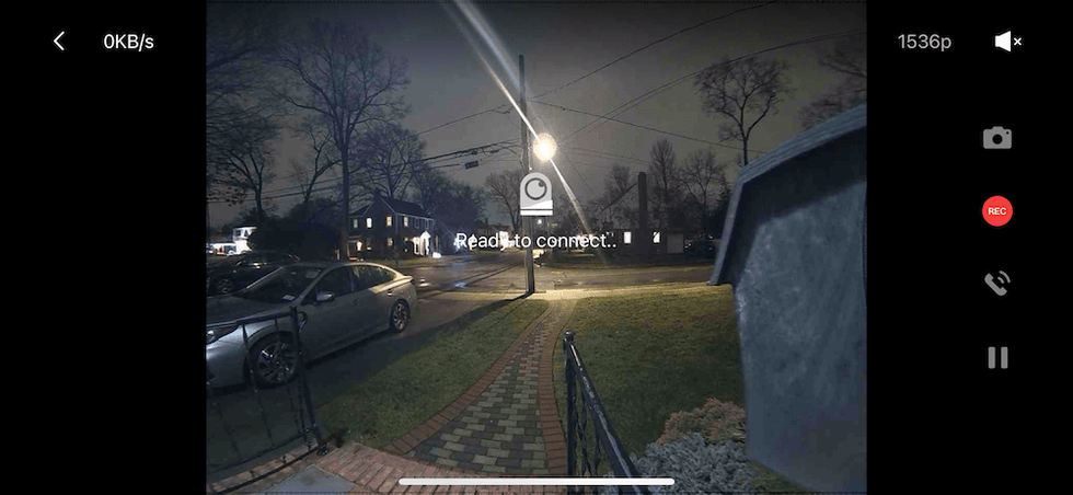 Night time vision from aqara G410 doorbell in aqara app