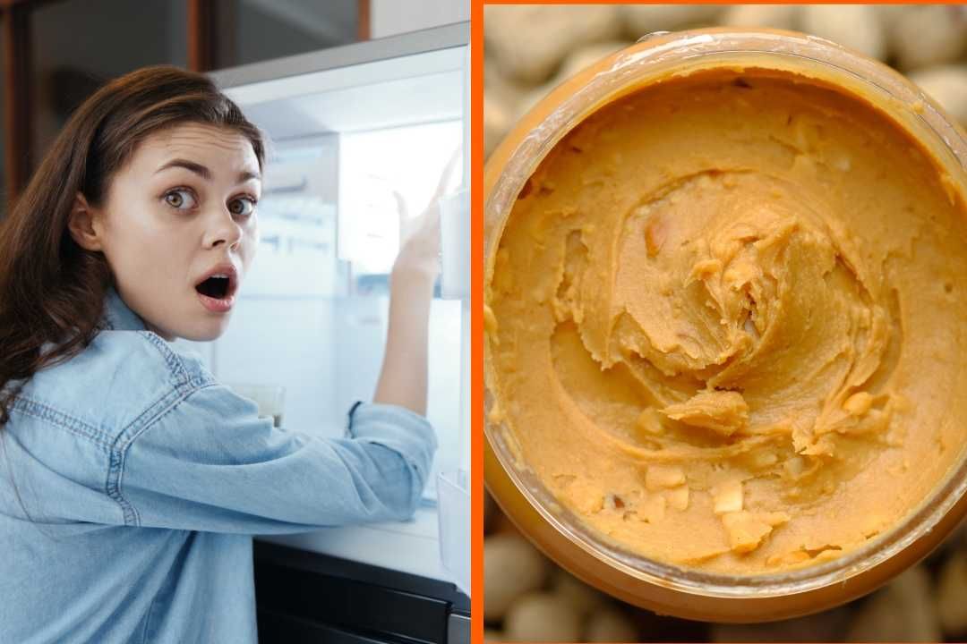 food, food storage, refrigerator, peanut butter, fridge 