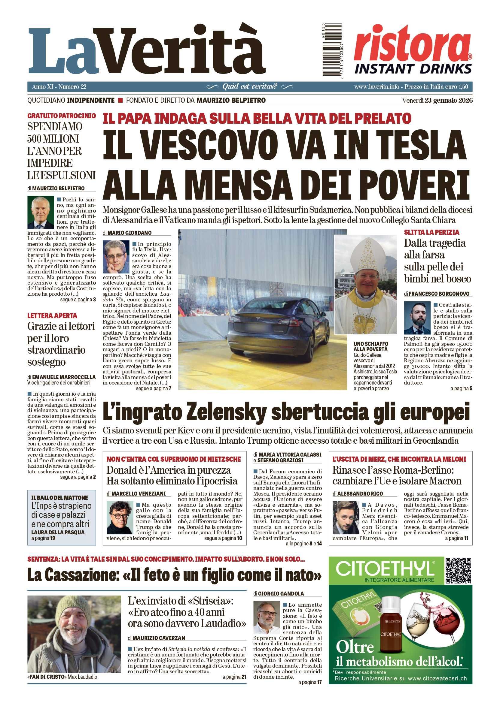 Oggi in edicola