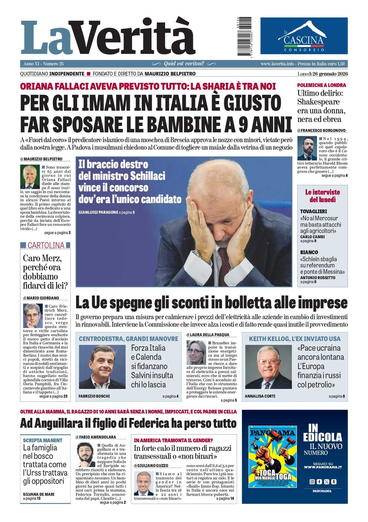 Oggi in edicola