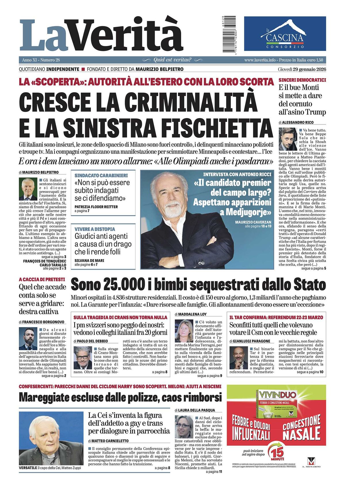 Oggi in edicola
