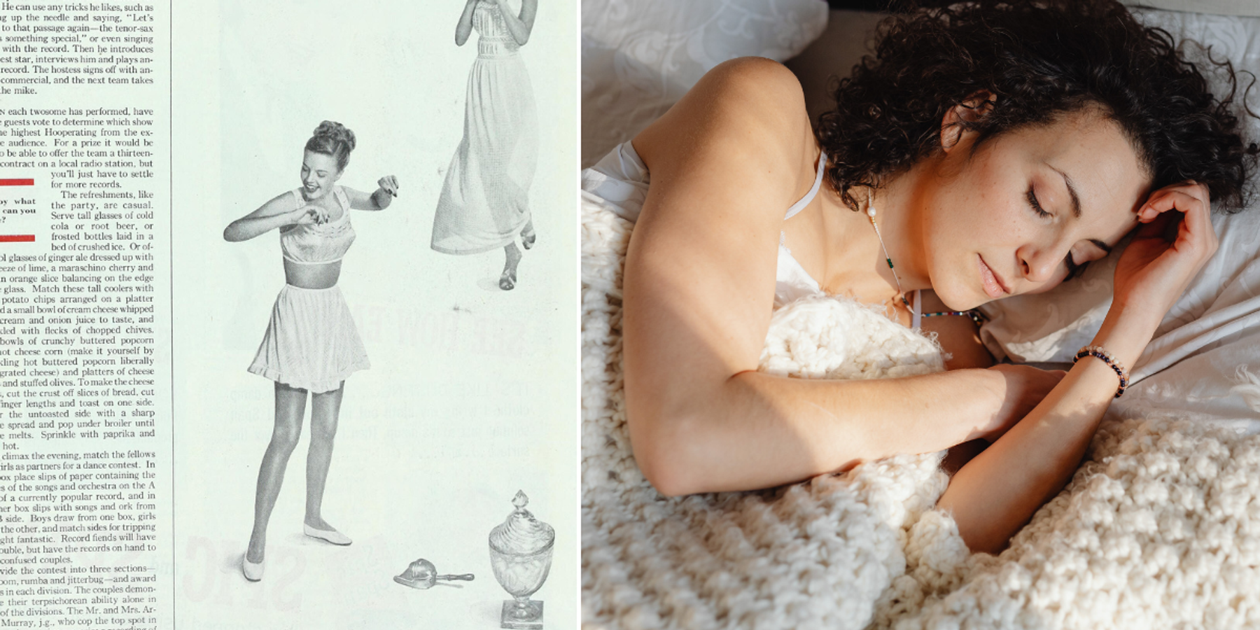 sleep, sleep tips, nighttime routine, 1940s, 1940s nostalgia, women, sleep hacks, bedtime, self-care