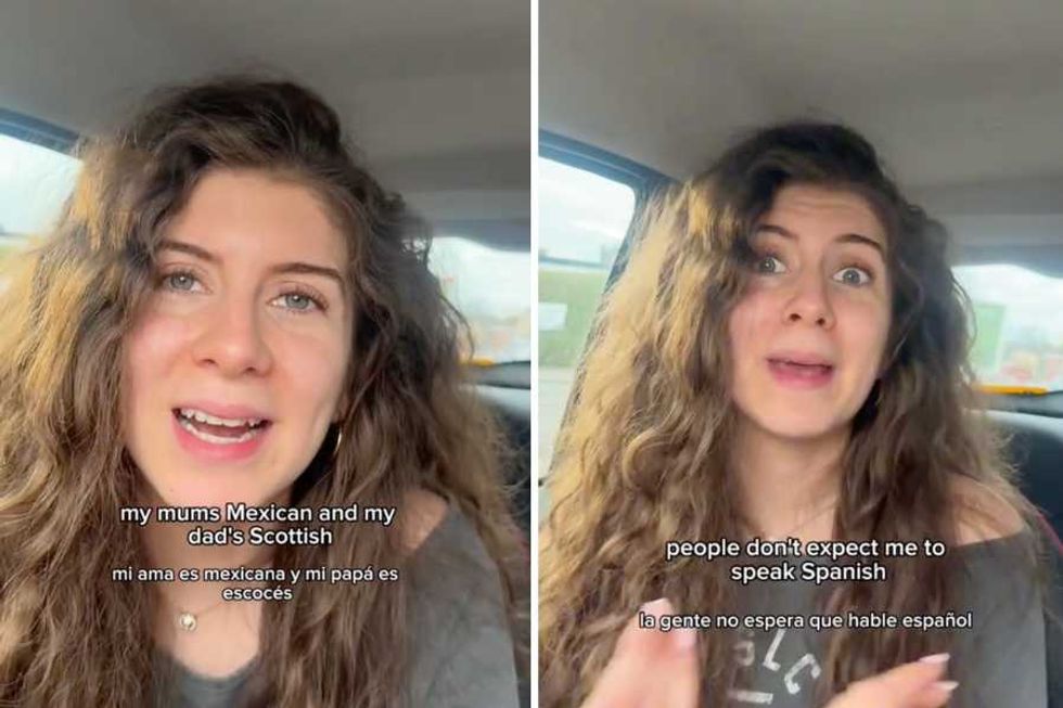 Scottish-Mexican woman switches between thick Scottish accent and perfect Spanish in mesmerizing style