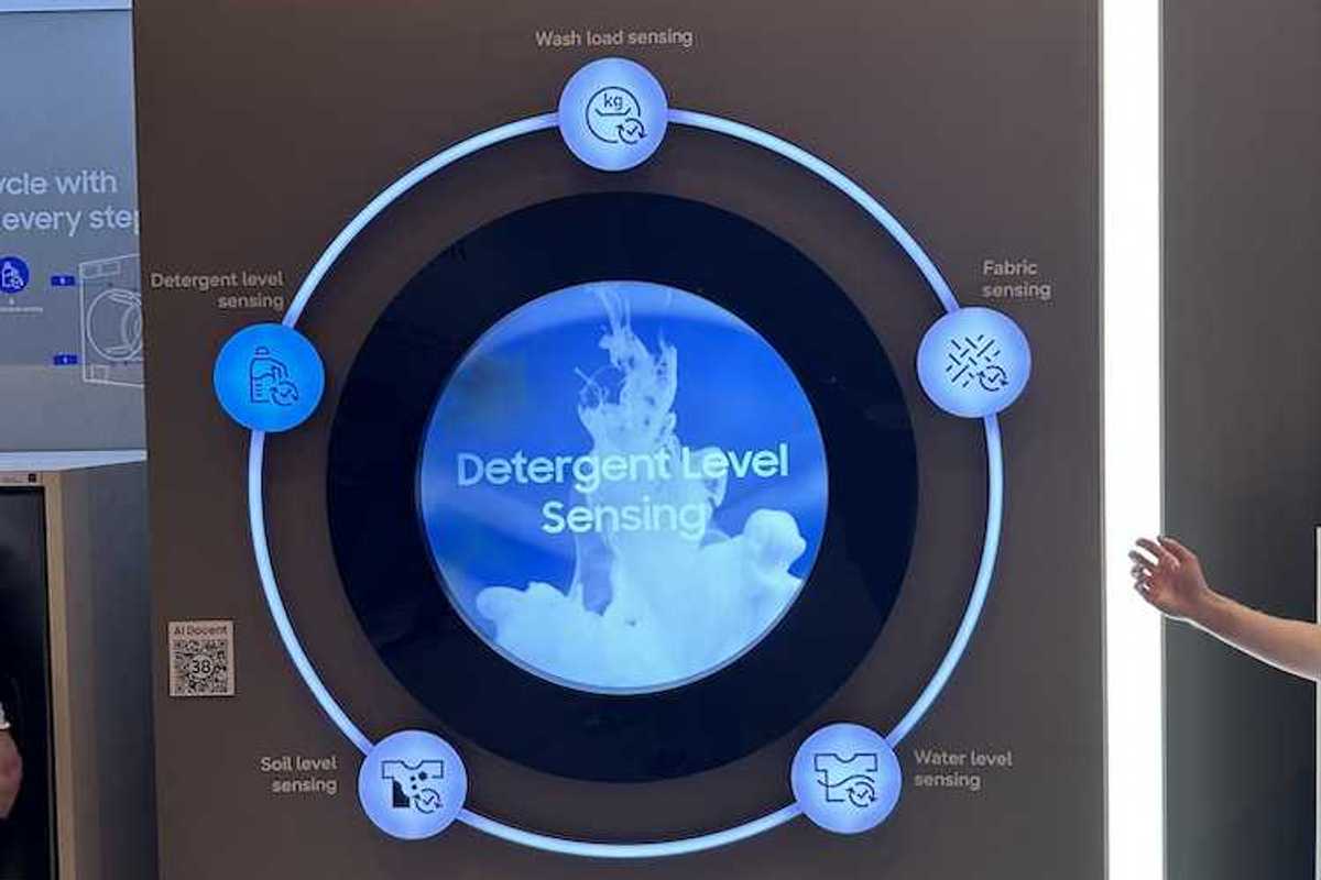photo of Samsung AI Wash display at CES Show 2026