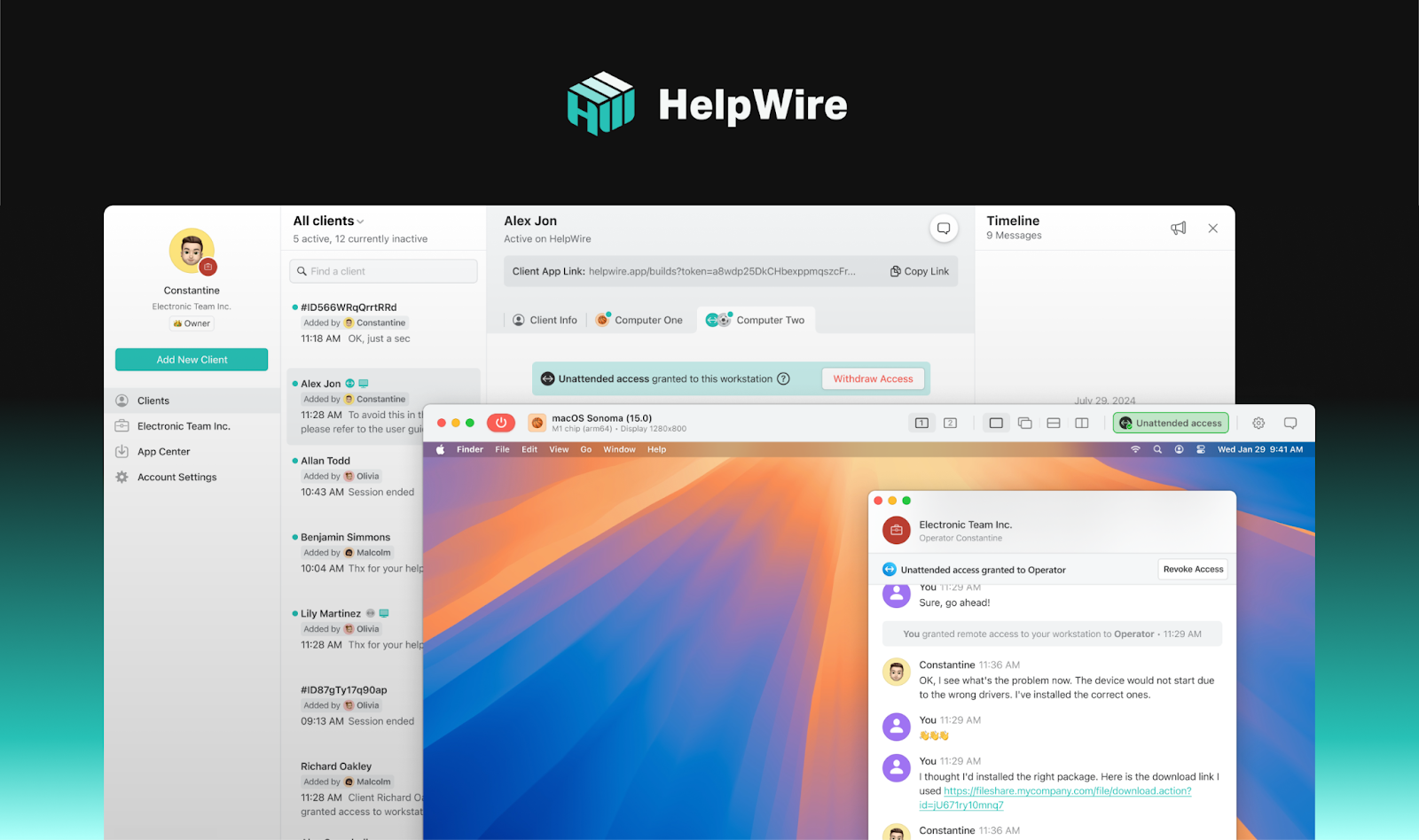 helpwire dashboard screenshot
