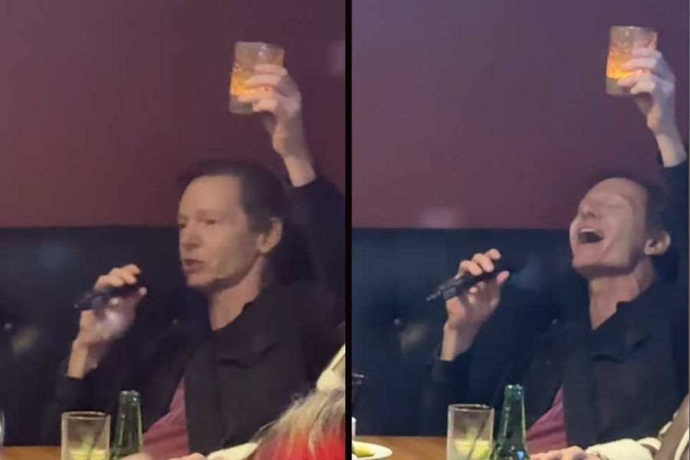 Man caught on camera casually singing the greatest U2 karaoke ever has become a viral sensation