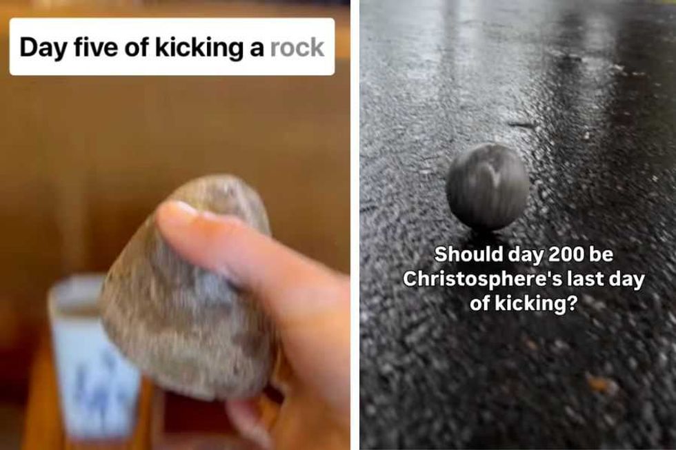 Guy kicks a single rock for 200 days to see if it'll become a perfect sphere. Here's how it went.