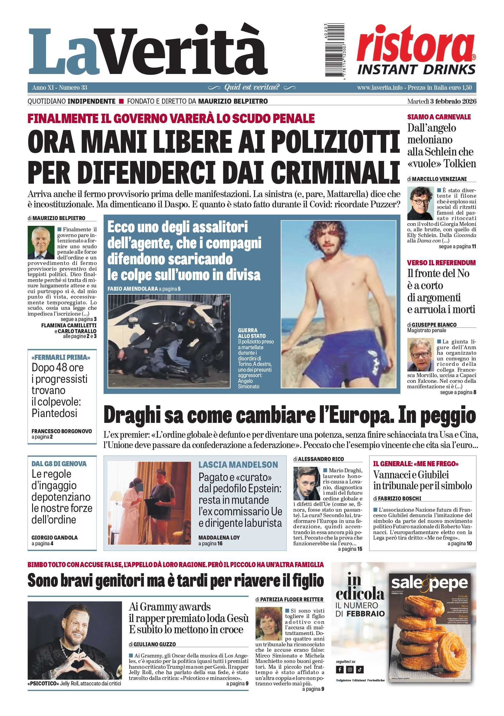 Oggi in edicola