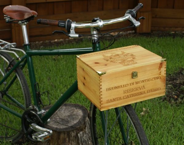 wine crate bike basket