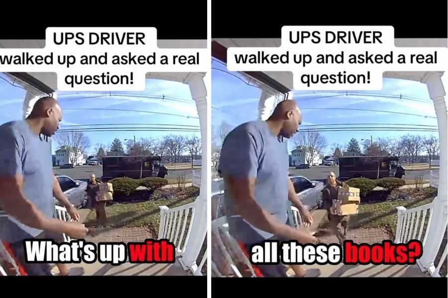UPS driver, ups, damian lewis, self publishing, publishing on Amazon, Amazon, ring camera, new jersey, positive news