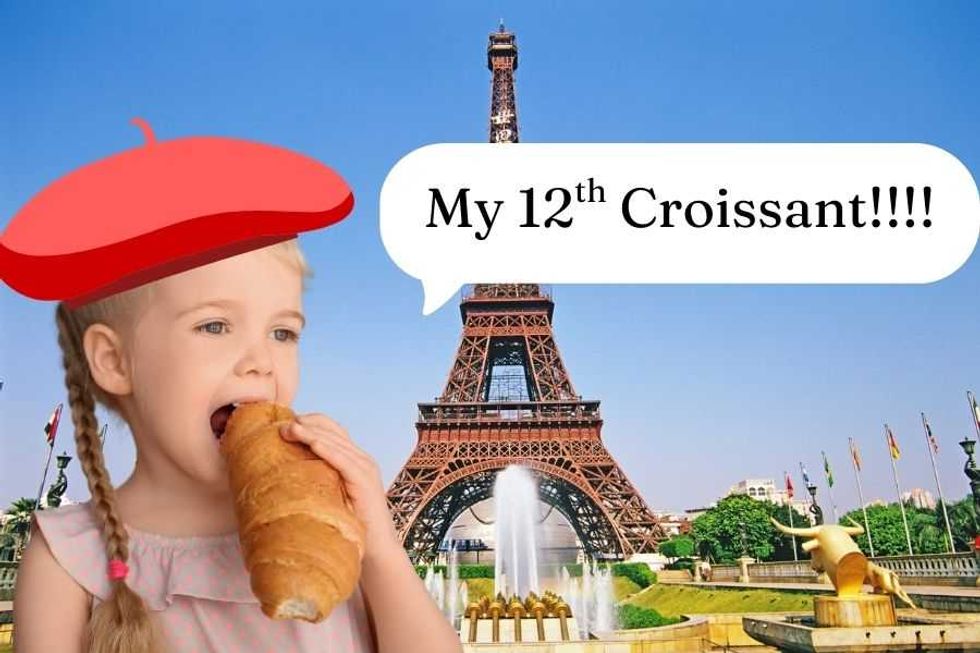 2-year-old 'living her best Parisian life' turns first France trip into 'full-blown croissant tour'