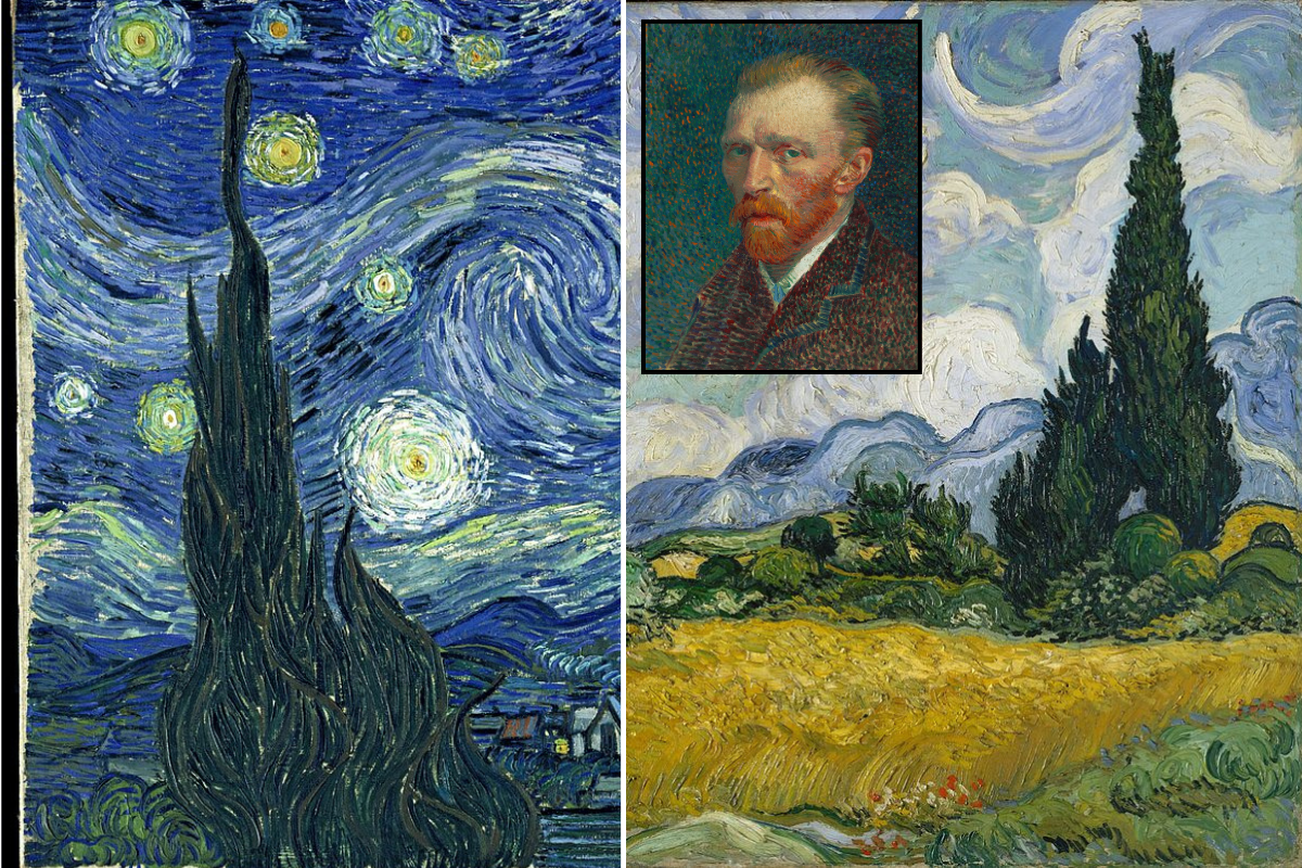 vincent van gogh, starry night, france, art, paintings, saint-remy, artists, perspective, master painters