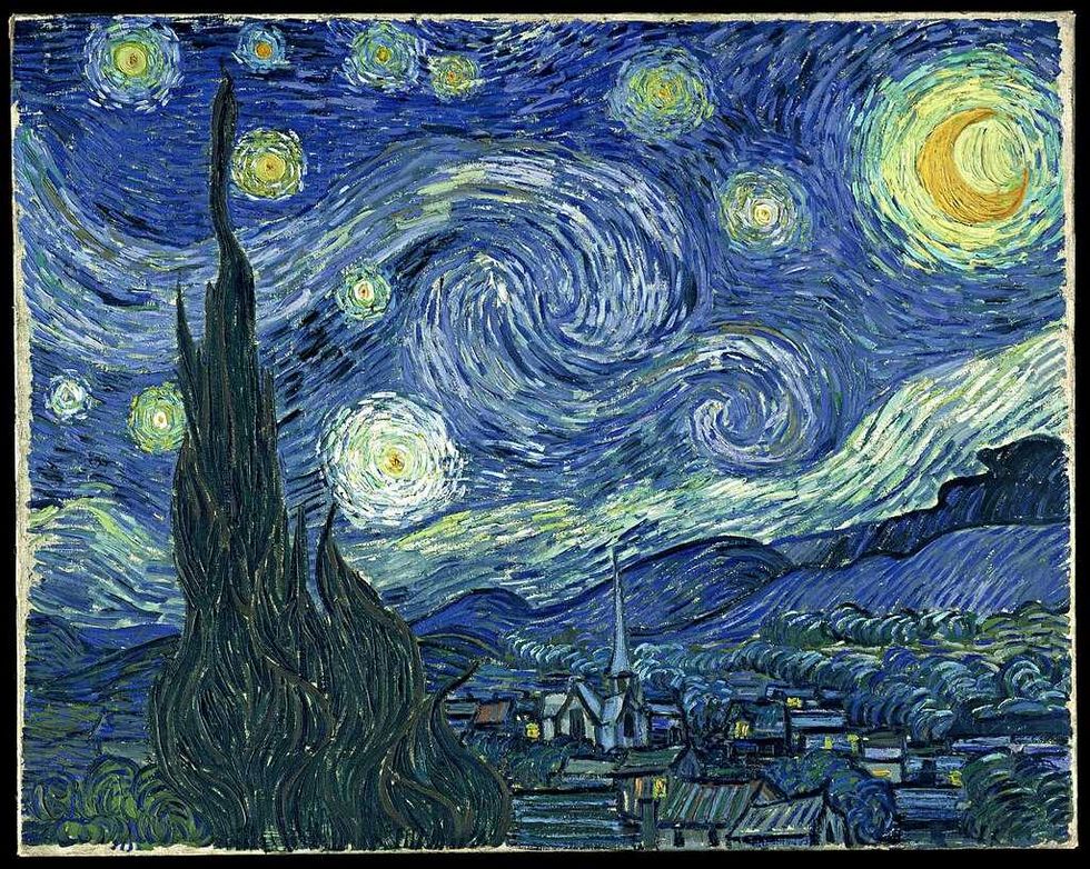 vincent van gogh, starry night, france, art, paintings, saint-remy, artists, perspective, master painters