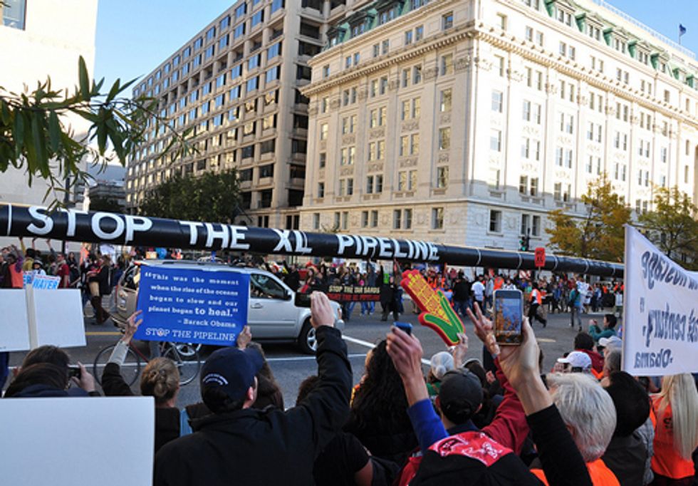 NRDC Leader Tells Obama to Reject Keystone XL at White House Protest