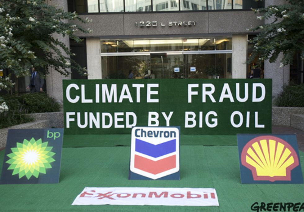 Undercover Activists Disrupt 'Vote 4 Energy' Ad Campaign
