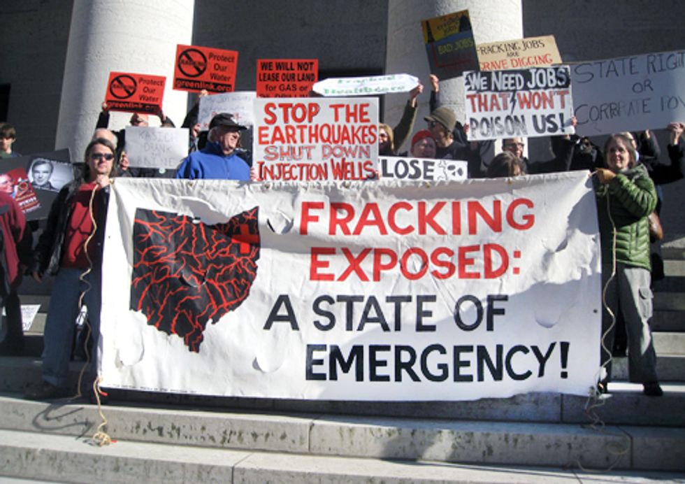Ohioans Demand Fracking Moratorium at Ohio Statehouse Rally