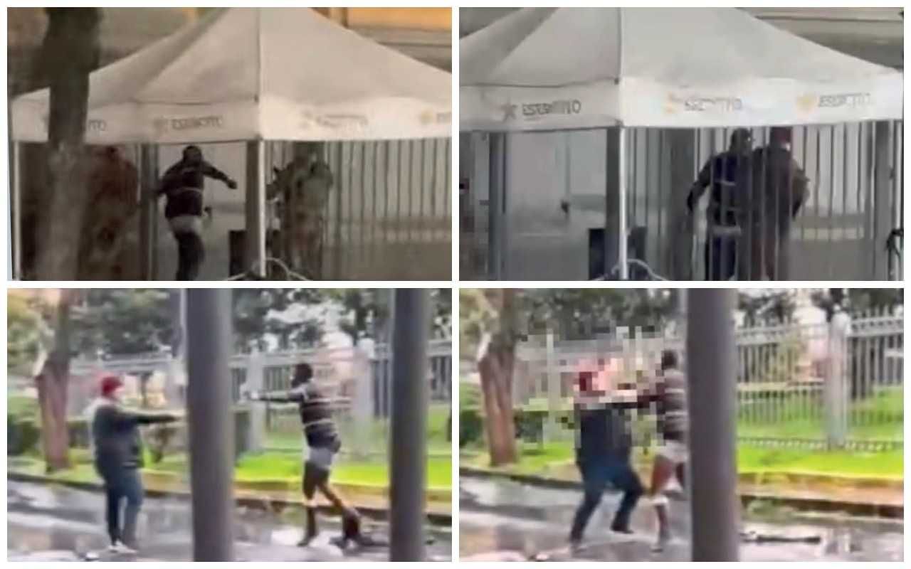 Africano prende a pugni un soldato