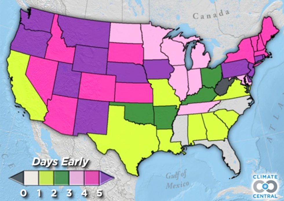 State-by-State Look at the Shift in Spring's Arrival