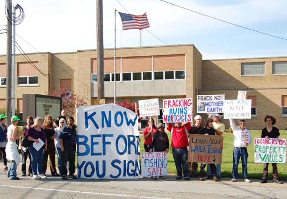 Three Arrested at Fracking Protest