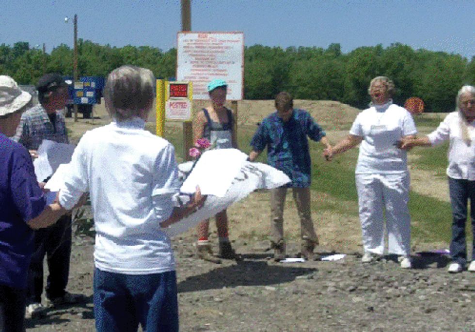 Concerned Residents Hold Church Service at New Fracking Wastewater Injection Well Site