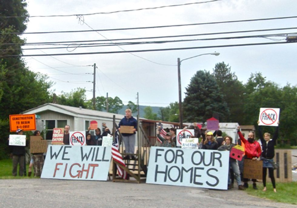 Blockade in Progress to Save Community from Fracking Industry