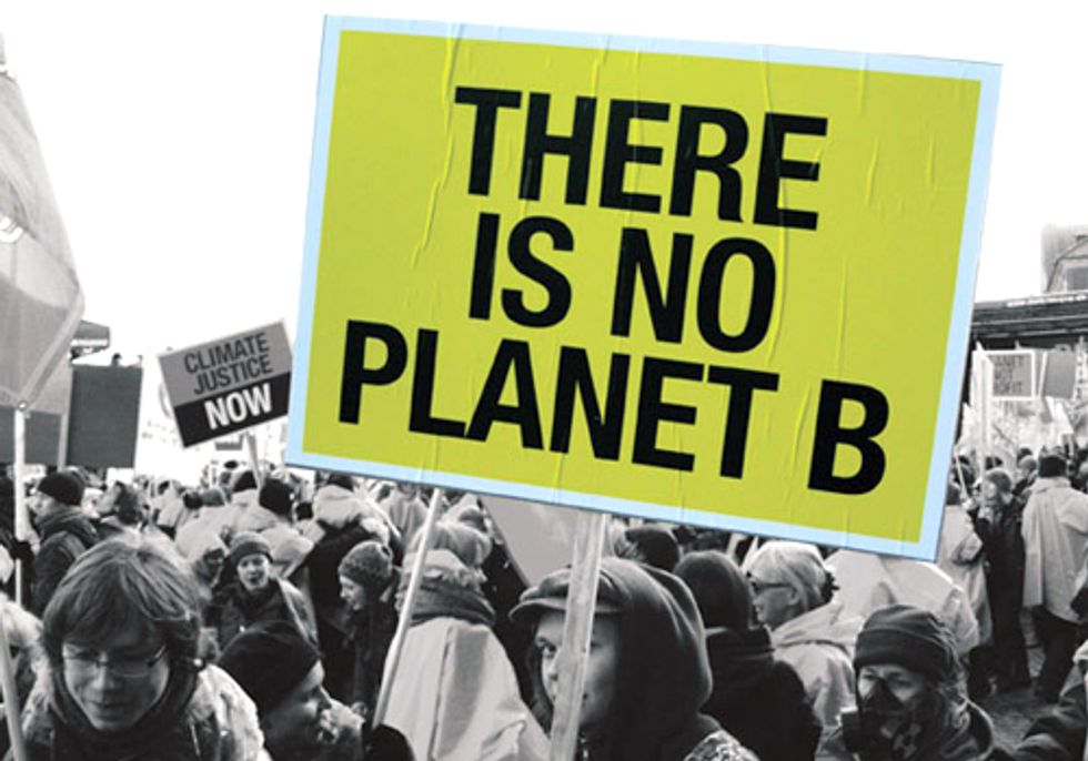 movilización con foto There is no planet B