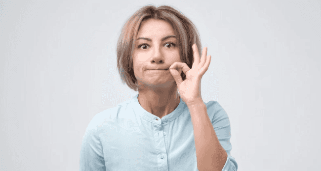 shhh, quiet, zip it, mouth closed, say nothing, be quiet