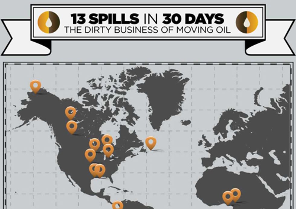 13 Spills in 30 Days
