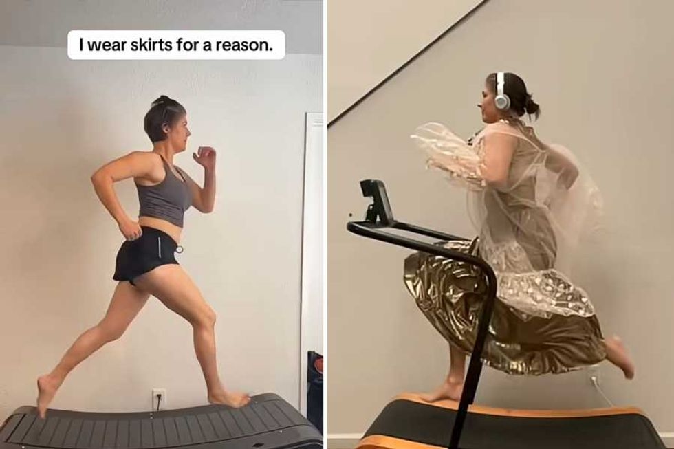Woman shares why she started filming herself sprinting in skirts. It's honestly brilliant.