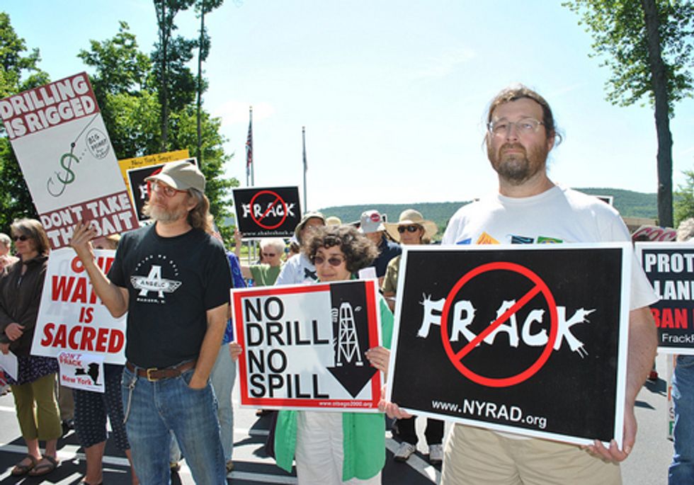 150 New Yorkers Protest Fracking at the Office of Talisman Energy USA