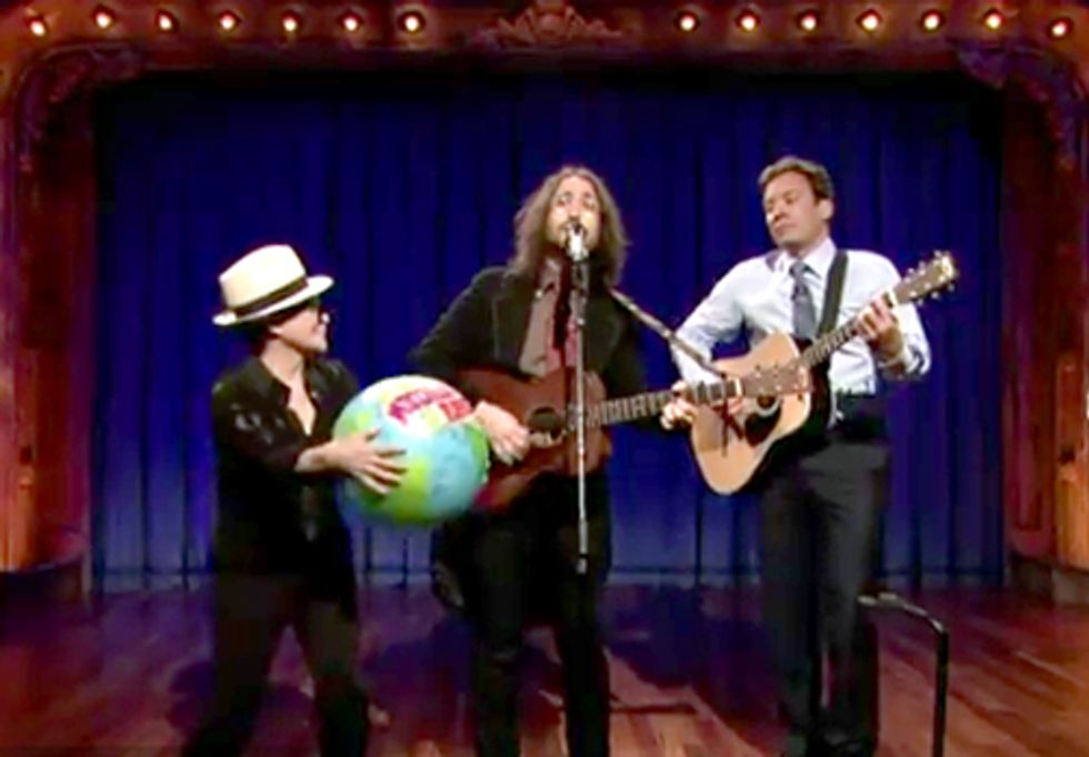 Yoko Ono and Sean Lennon Launch Artists Against Fracking on Late Night with Jimmy Fallon