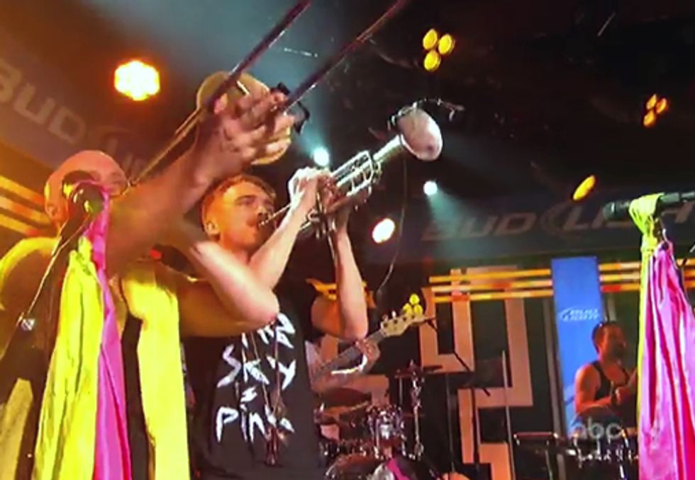 Rubblebucket joins Artists Against Fracking on Jimmy Kimmel Live!