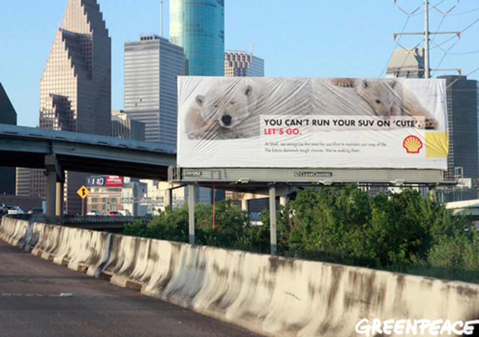 Greenpeace Launches 'Arctic Ready' Campaign outside Shell Headquarters