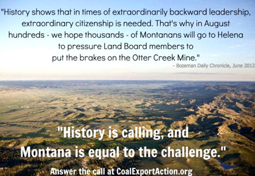 Montanans Stage Multi-Day Sit-in to Oppose Arch Coal Export Mine