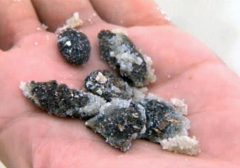 Gulf Coastline Littered with Tar Balls from BP Oil Spill