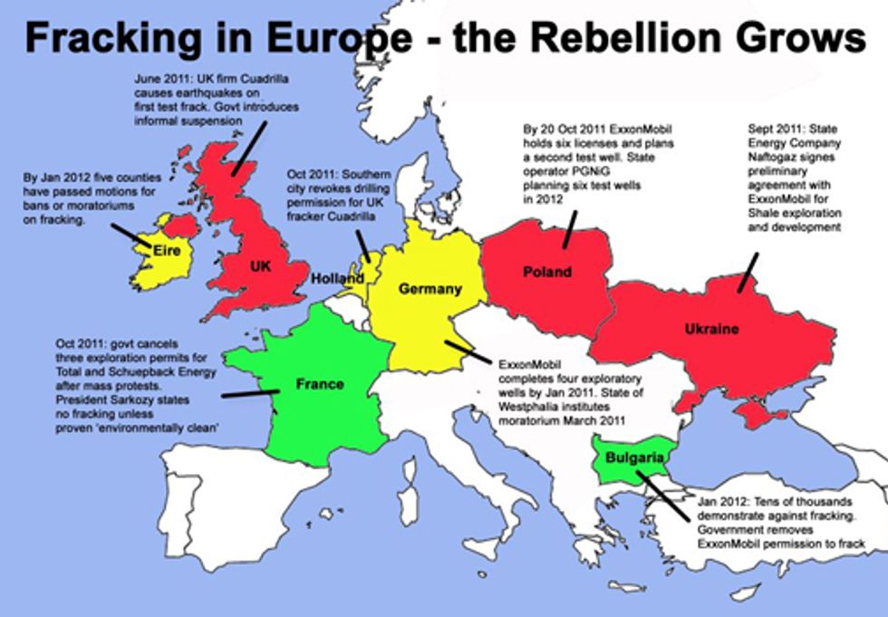 Group Calls for Fracking Ban in Europe