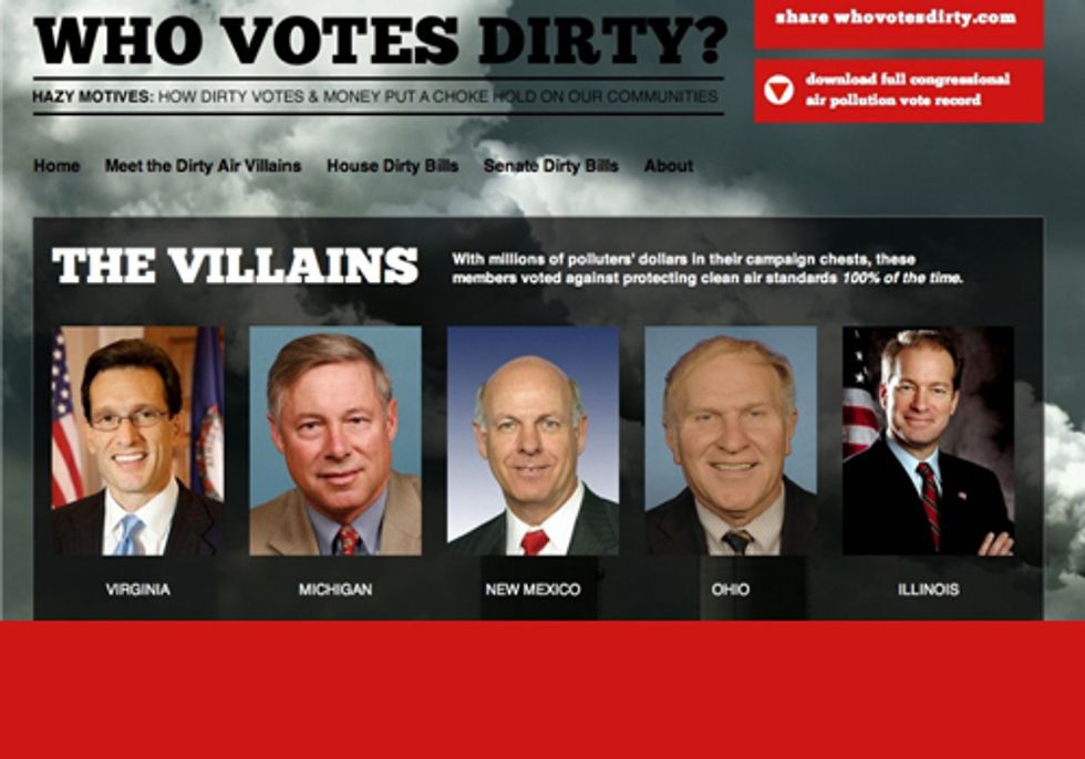 Does your Representative Vote Against Clean Air and Take Polluter Money?
