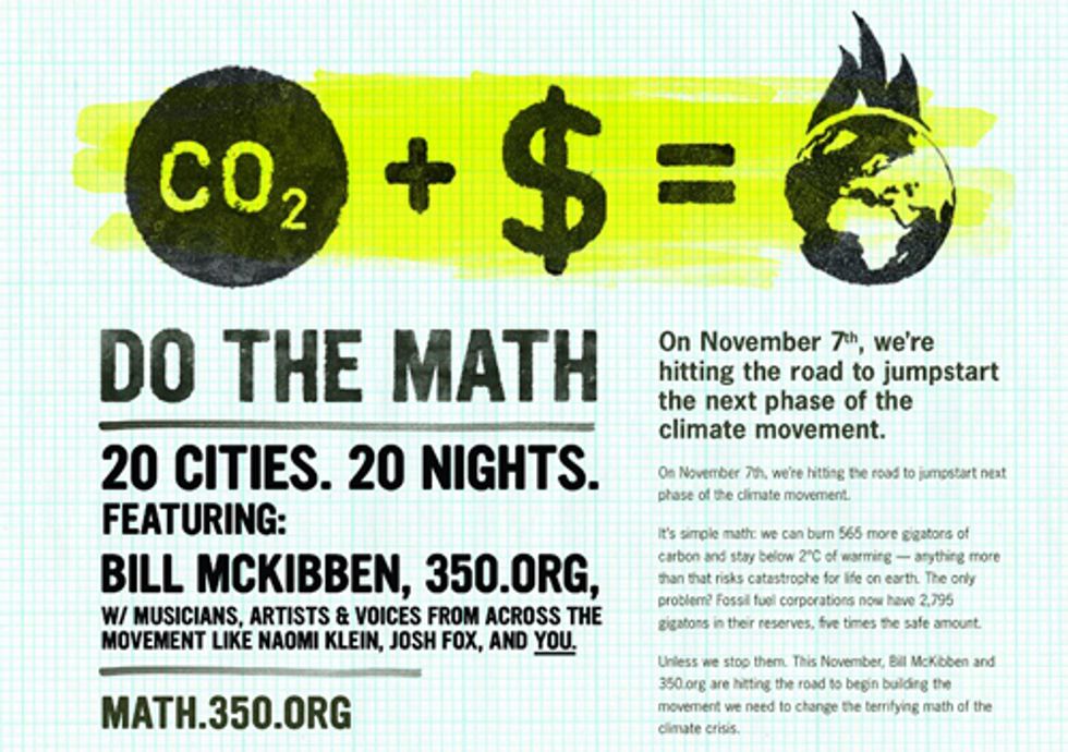 350.org Launches Do the Math Tour