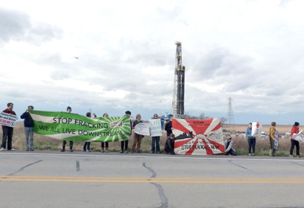 Protesting Fracking in Support of Local Farms
