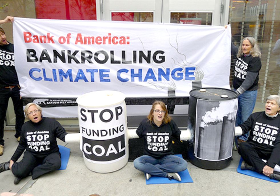 Nine Arrested at Four Bank of America Branches in Coal Protest